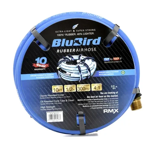 10010276 Blubird Blubird Rubber Air Hose 1/2 In. X 10 Ft.
