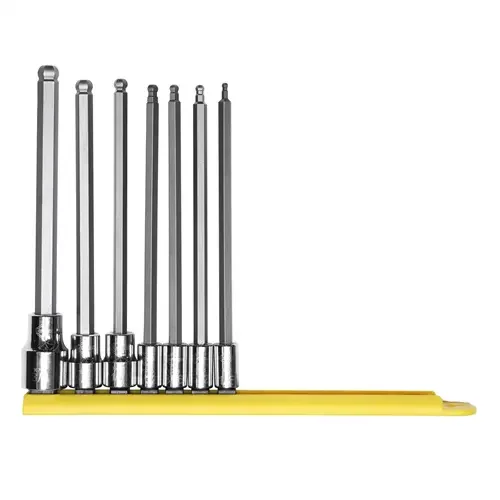 16045 Mayhew Mayhew 7 Pc Long Sae Ball Hex Insert Socket Bit Set