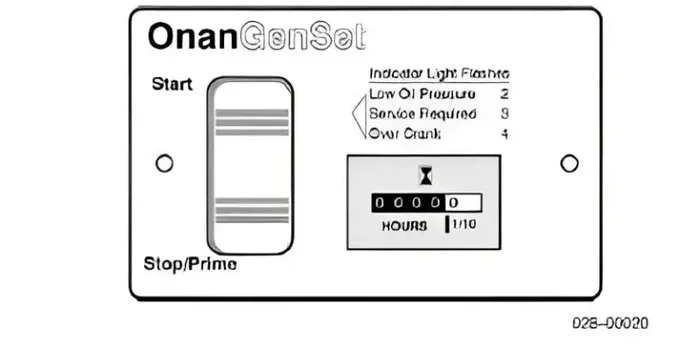 300-4937 Cummins Power Generation Switch Panel Illuminated Start/Stop