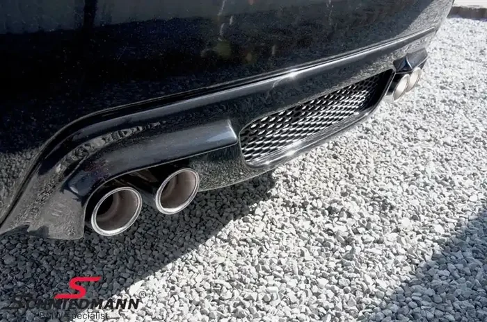 4 pipe Schmiedmann sportexhaust 4X86MM tailpipes and 2 rear silencers