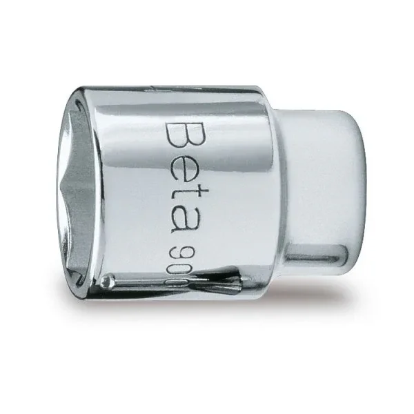 Beta Tools (Article# 900 14) 14mm Hexagon Hand Socket, 6 Point 1/4 in Drive, Chrome-Plated – BT 9000140