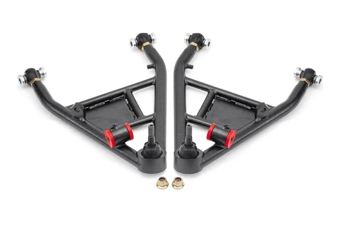 BMR 14-19 Chevrolet Corvette C7 Rear Lower Control Arms For 15in Conversion Kit – Black Hammertone