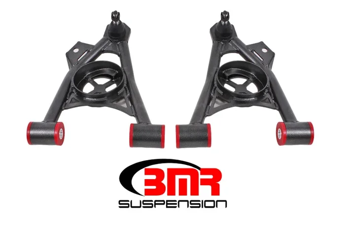 BMR 94-04 Ford Mustang Non-Adj. A-Arms Lower (Poly) w/ Spring Pocket – Black Hammertone