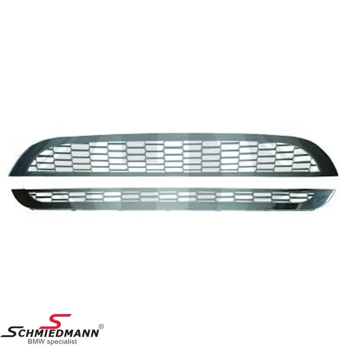 Chrom mesh set for the frontbumper