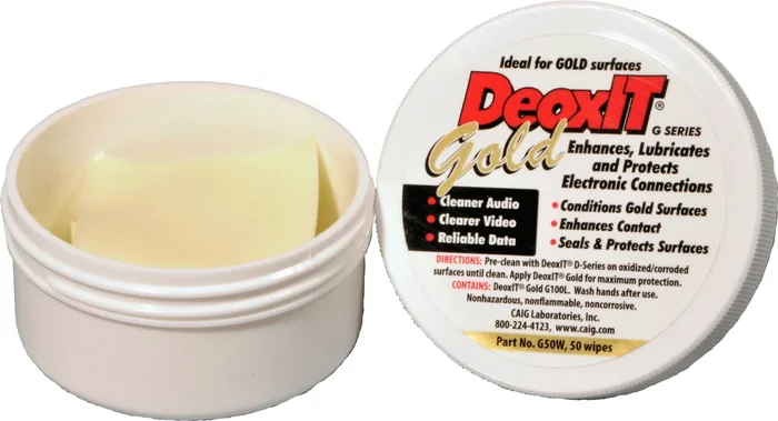 DeoxITGOLD WIPES (formerly ProGold), 100% sol., 50 count