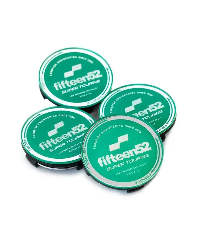 Fifteen52 Super Touring Center Cap Set – Green/Chrome