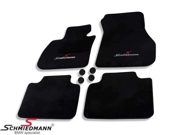 Floormats front/rear original Schmiedmann -Sport Edition- Black