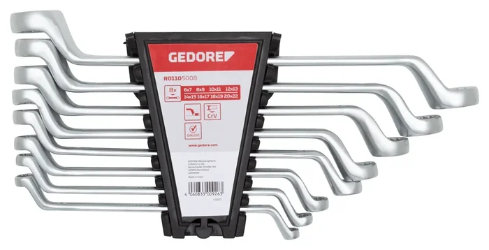 Gedore Set of 8 Double Ring Wrench, 6 – 22mm – GD 3300926