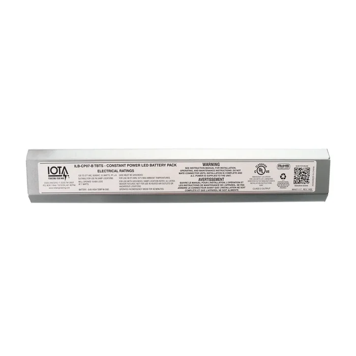 IOTA ILB-CP07-B-TBTS NON-DIMMING LED DRIVER, EMERGENCY, 10-60V, 7W, 120/277V