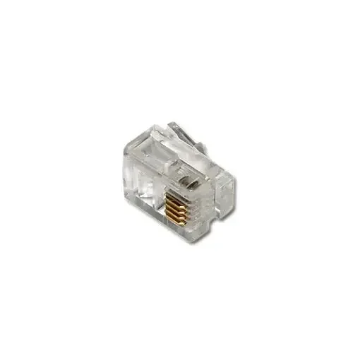 Modular Plug RJ-11 PL 6 POS Solder ST Cable Mount 4 Terminal 1 Port