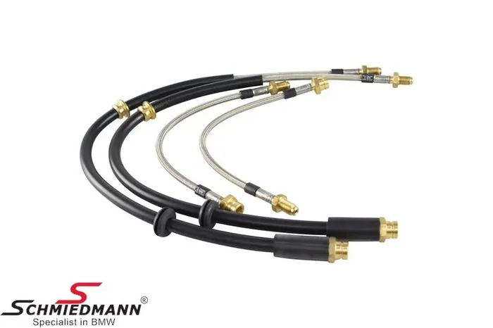 Racing brake hose set Fischer Stahlflex front/rear