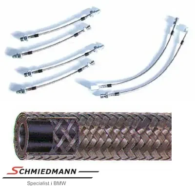 Racing brake hose set Fischer Stahlflex front/rear