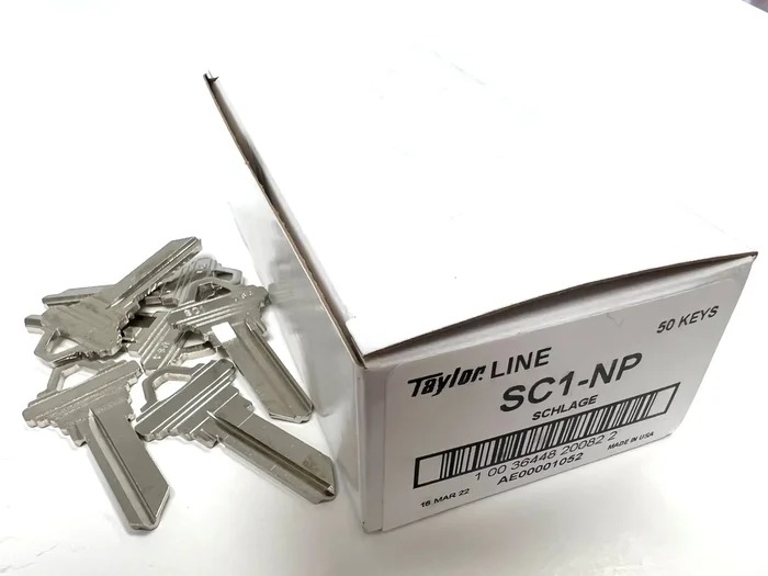 SCHLAGE ‘C’ (SC1-NP,1145) NP 50PK – by Taylor