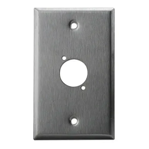 Single Port XLR Wall Plate – Stainless Steel