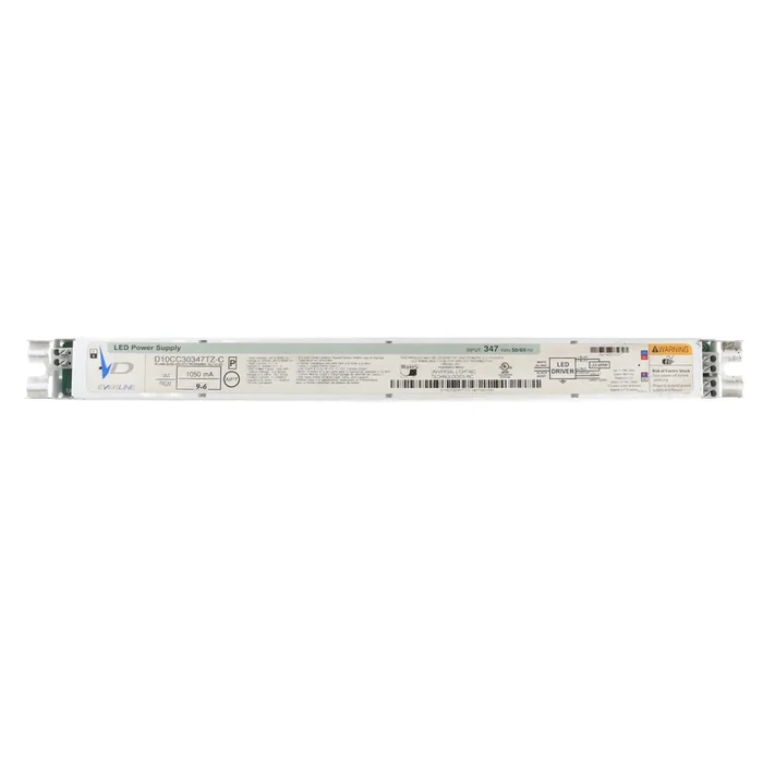 UNIVERSAL D10CC30347TZ-C DIMMABLE 0-10V LED DRIVER, 30W 30VDC, 1050MA, 347VAC