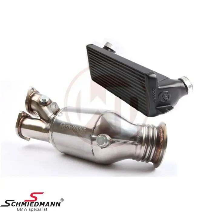 Wagner Tuning Germany Performance-Package EVO1 for N55 engines, consists of a highflow downpipe with 200cells catalyst + an upgrade intercooler